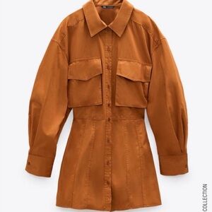 Zara Rust-Tone Utility dress